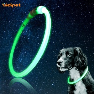 Nylon LED lyser hunde krave Tubular form kæde halskæde skære frit